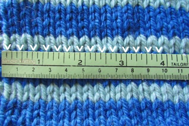 Calculating stitch gauge 