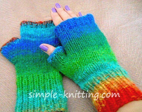 Easy Fingerless Mitts Pattern