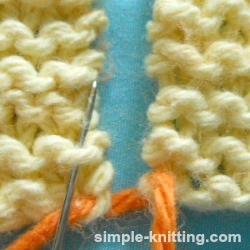 How to sew garter stitch