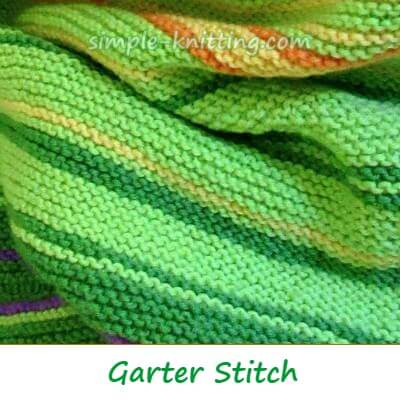 Modeluri de cusături de tricotat, Garter Stitch