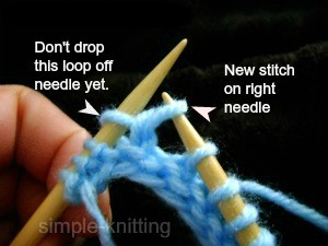 How to increase knit stitch