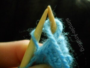 Increasing stitches purlwise