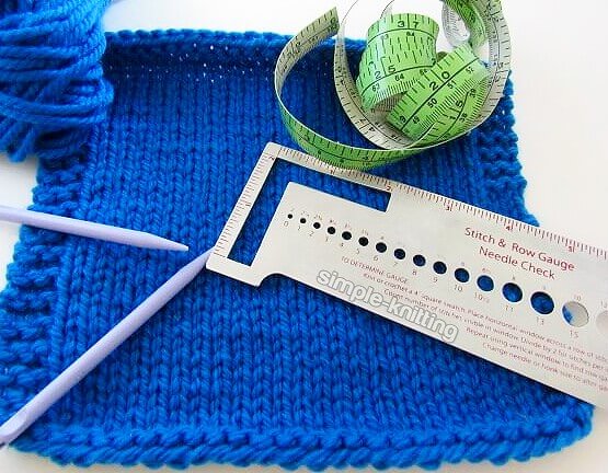 How to measure knitting gauge instructions
