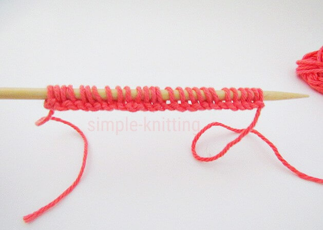 Knitted cast on method