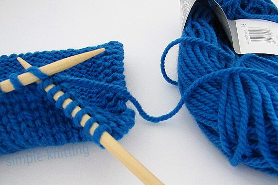 Knitting term for the ball end of yarn