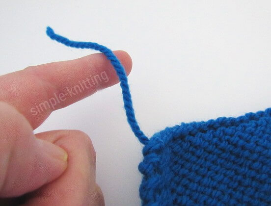 Term used in knitting for yarn end(s)