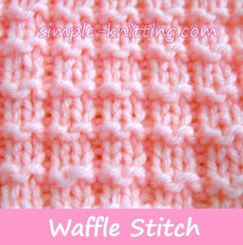 Waffle Stitch Pattern Simple Knit And Purl Stitches