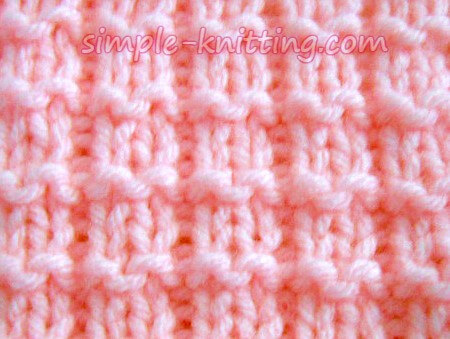 Waffle Stitch Pattern - Simple Knit And Purl Stitches