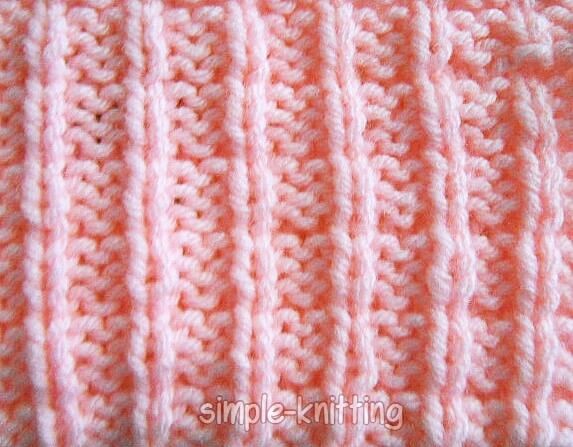 Waffle Stitch Pattern Reverse Side