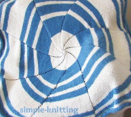 blue easy knit blanket