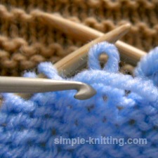 Dropped purl stitch