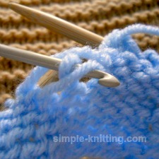 Dropped purl stitch
