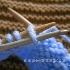 Dropped purl stitch