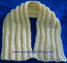 how to knit a ribbed scarf