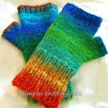 Easy Fingerless Mitts Pattern