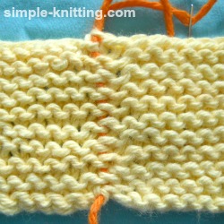 Seaming garter stitch