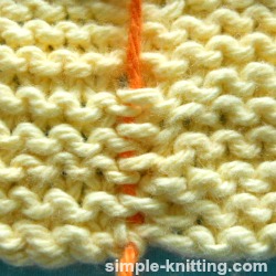 Seaming garter stitch