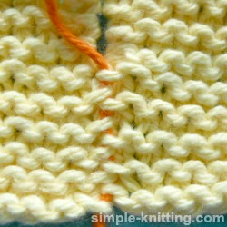 Seaming garter stitch