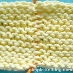 Seaming garter stitch