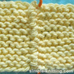 Seaming garter stitch