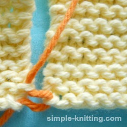 Seaming garter stitch