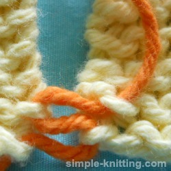 Seaming garter stitch