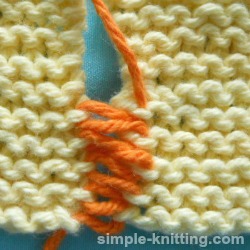 Seaming garter stitch