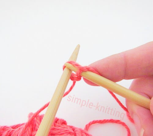 Knitted cast on method