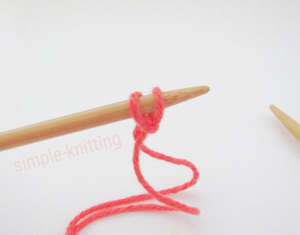 Knitted on cast on method