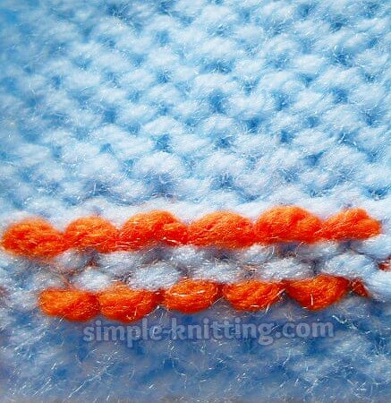 weaving in ends stockinette stitch