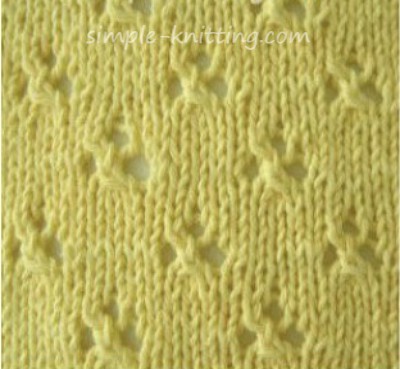 Cloverleaf Eyelet Stitch Pattern
