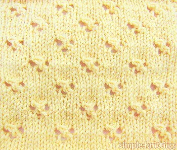 The cloverleaf eyelet stitch pattern is an old time stitch pattern that's dainty and pretty, perfect for baby clothes or a sweater. Or how about a dishcloth or blanket square? Hmm Cloverleaf Eyelet Stitch