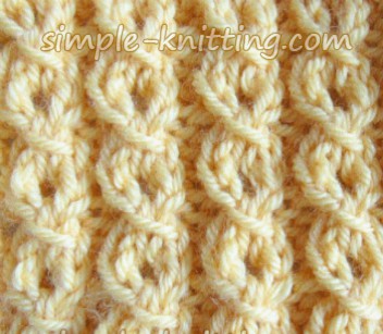 Eyelet Mock Cable Stitch Pattern
