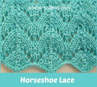 Horseshoe lace stitch pattern