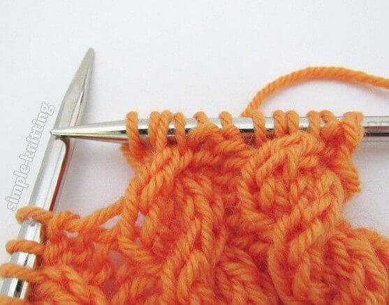 Knitted cable stitches ta-da