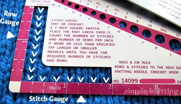 Calculating stitches gauge and row gauge