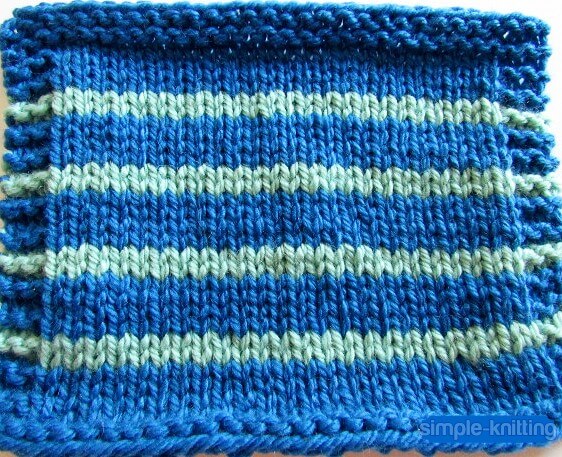 Knitting gauge swatch