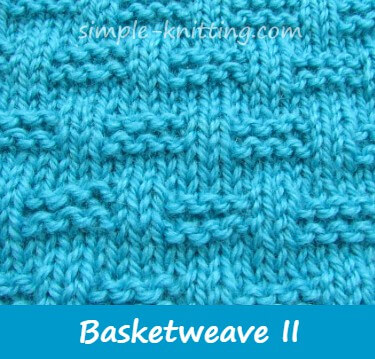 Basket weave stitch pattern variation