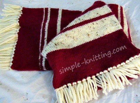 Stocking stitch scarf knit in the round to avoid curled edges