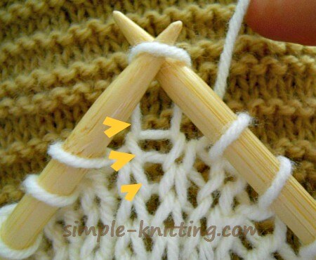 Twisted Stitch - untwisted view