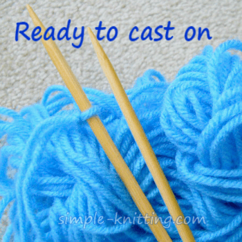Casting on knitting stitches