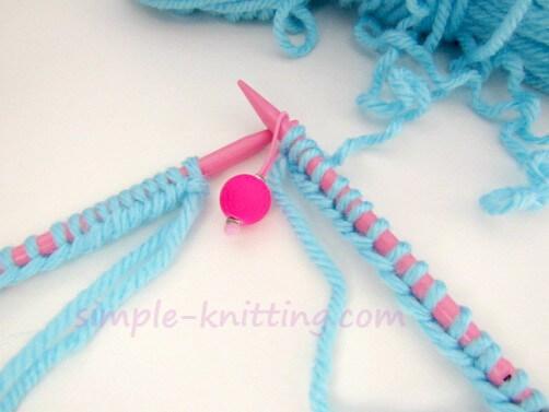 Place marker for scarf knitting pattern