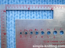 How to measure gauge in knitting