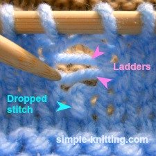 This is a dropped stitch