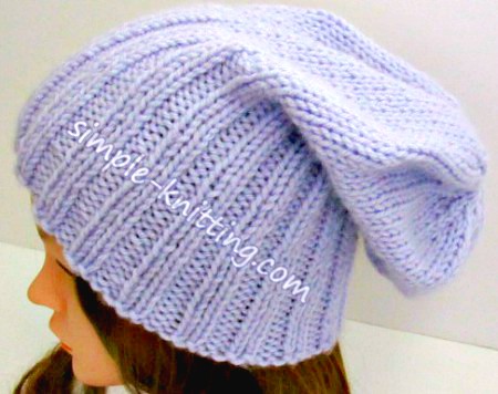 Knit hat on straight needles