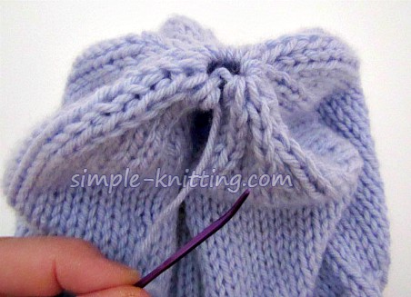 Knit hat on straight needles