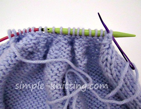 Knit hat on straight needles