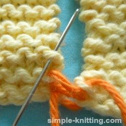 Seaming garter stitch