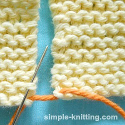 Seaming garter stitch