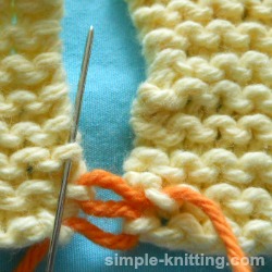 Seaming garter stitch
